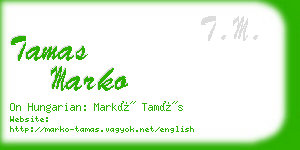 tamas marko business card